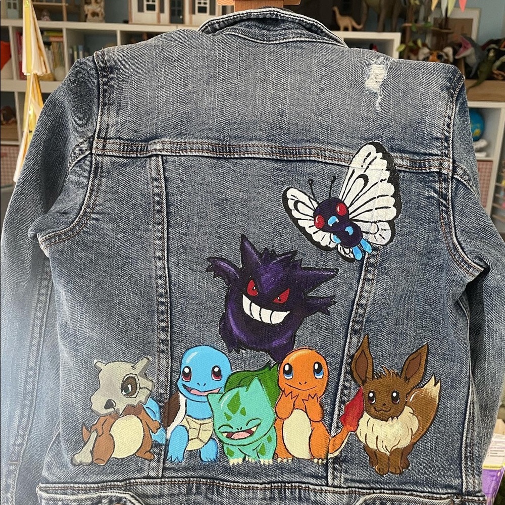 Pokémon hand painted jacket